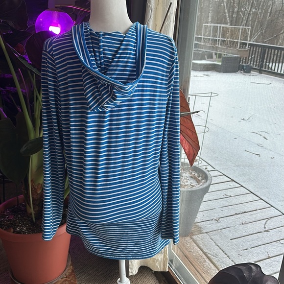 Coolibar Cabana striped hoodie size Large - Picture 2 of 3